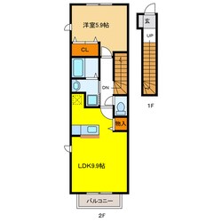 グリーンハウス東中島の物件間取画像